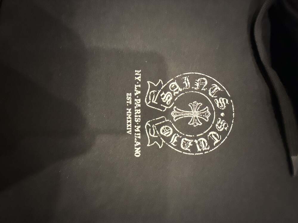 Saints Studio Black Zip-Up Hoodie NY LA Paris Milano Graphic